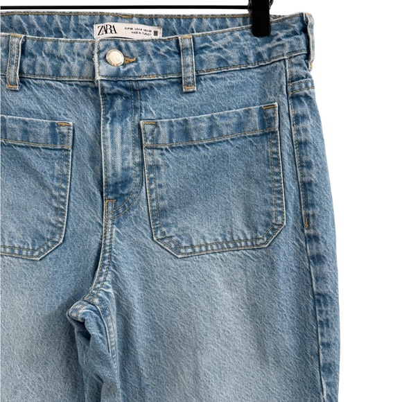 Zara Blue Straight Leg Jeans - Picture 2 of 10